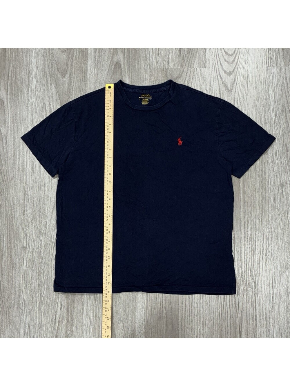 Polo Ralph Lauren Classic Fit Crewneck T-Shirt Mens Medium Navy Blue Embroidered
